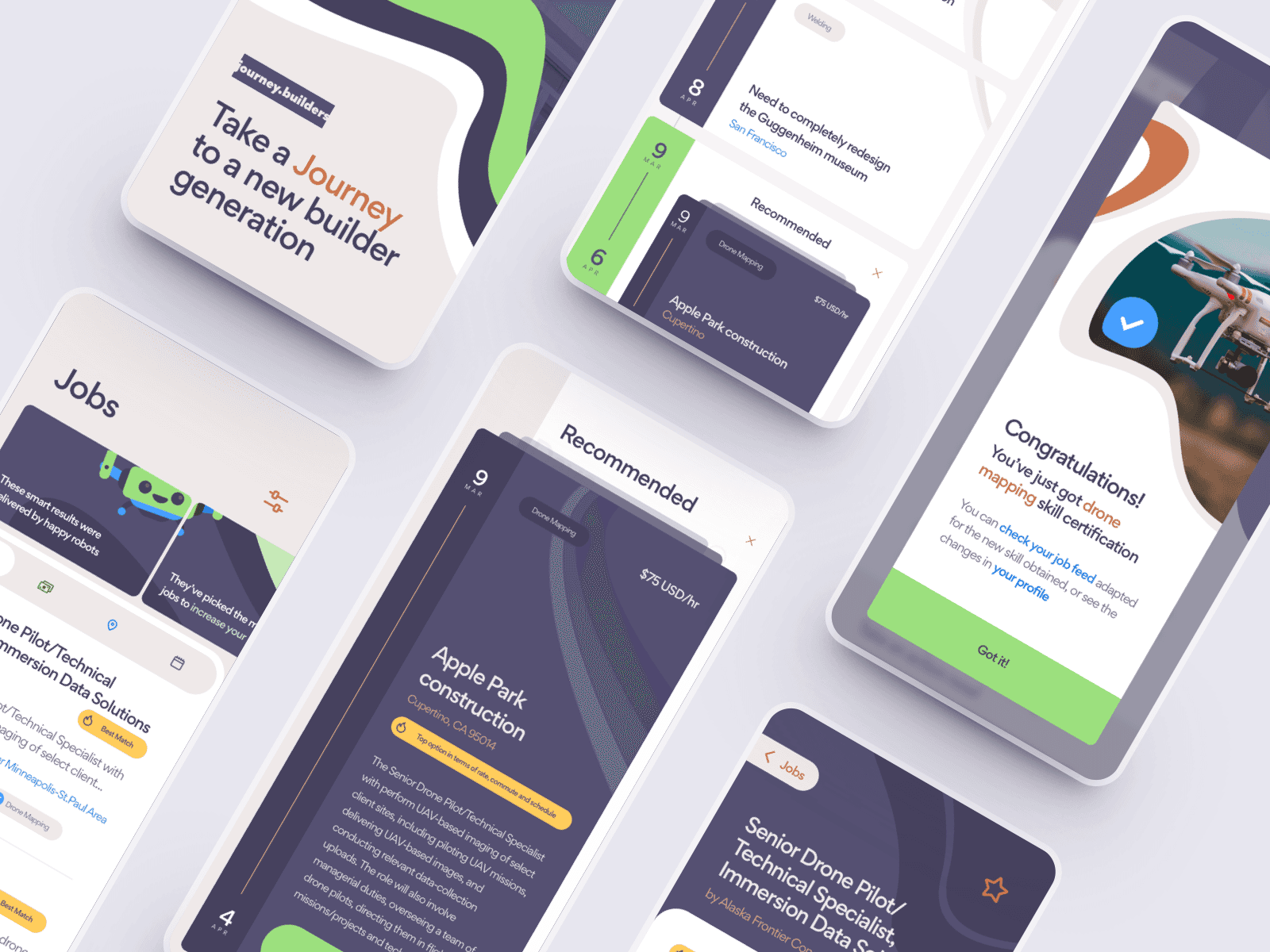 Aplicación de reclutamiento Journey Builders